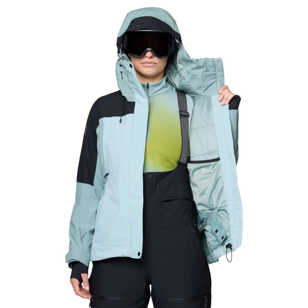 Mountain Hardwear Women's Powder Maven Jacket 2026 Ice Shadow/Blue Sage/Black - Image 2