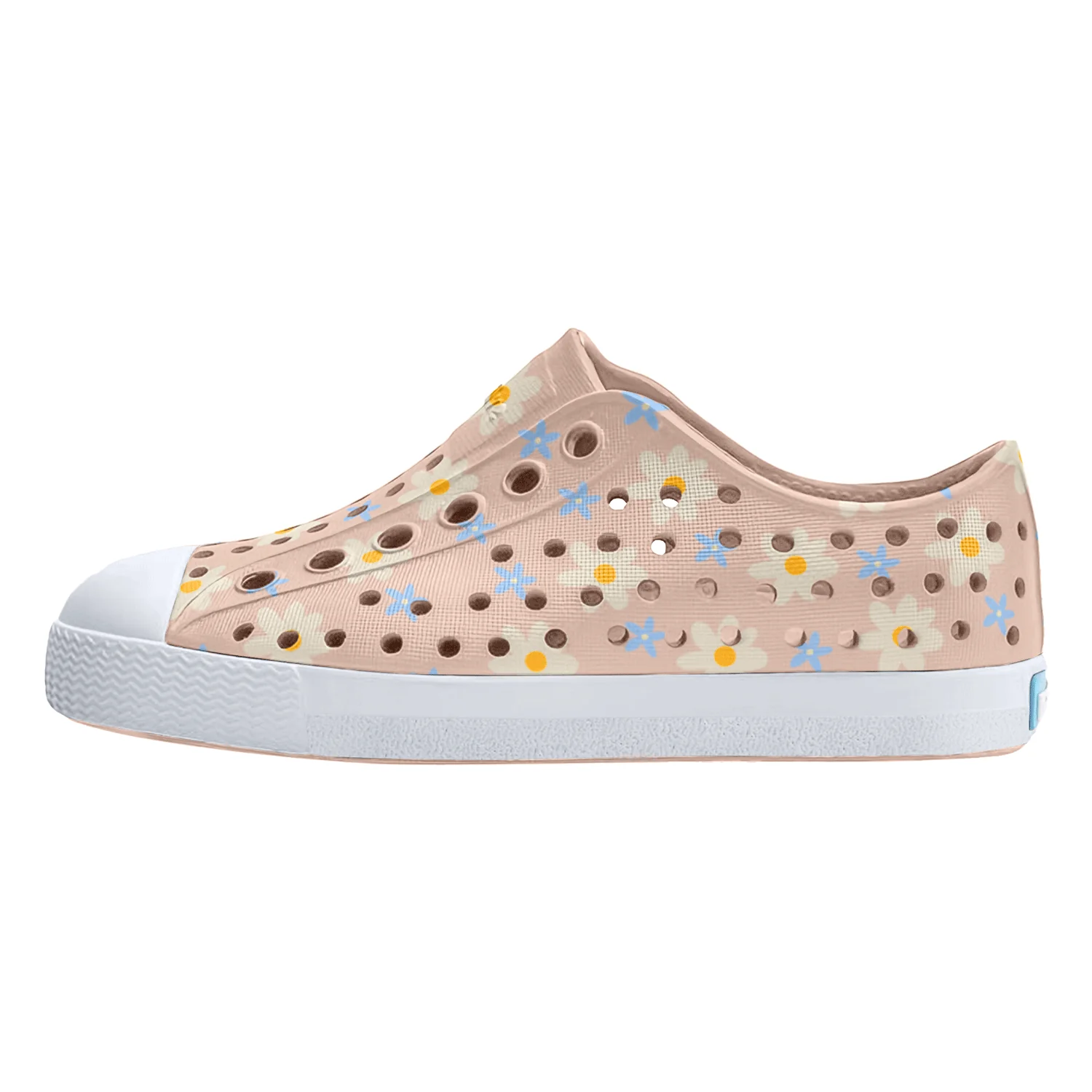 Native Junior Jefferson Print Shoe Chameleon Pink/Shell White/Bone Daisy - Image 2