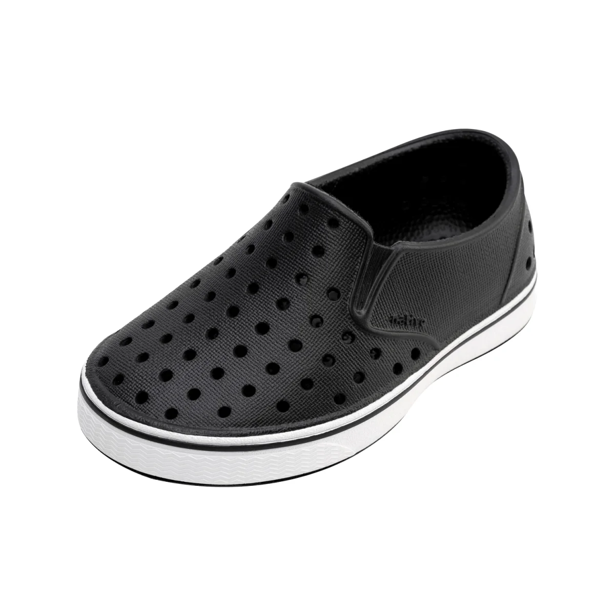 Native Junior Miles Shoe Jiffy Black/Shell White - Image 2