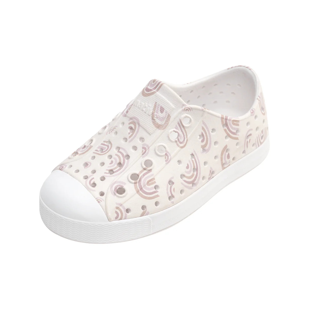 Native Kids Jefferson Print Shoe Shell White/Barely Flax Rainbow - Image 2
