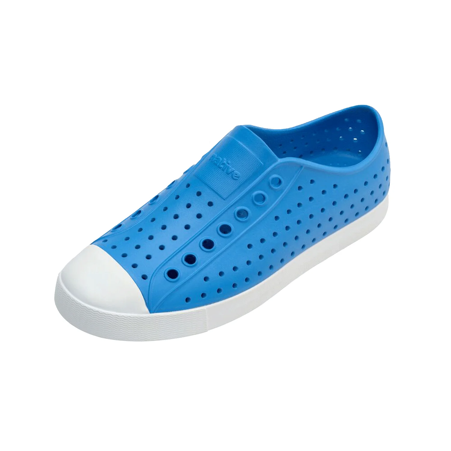 Native Unisex Jefferson Shoe Resting Blue/Shell White - Image 2