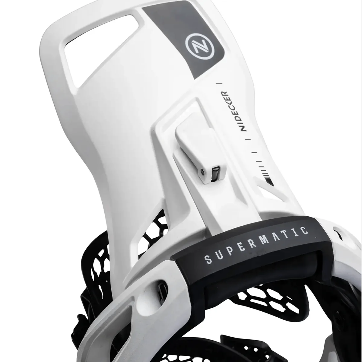 Nidecker OG Supermatic Snowboard Bindings 2026 White - Image 3