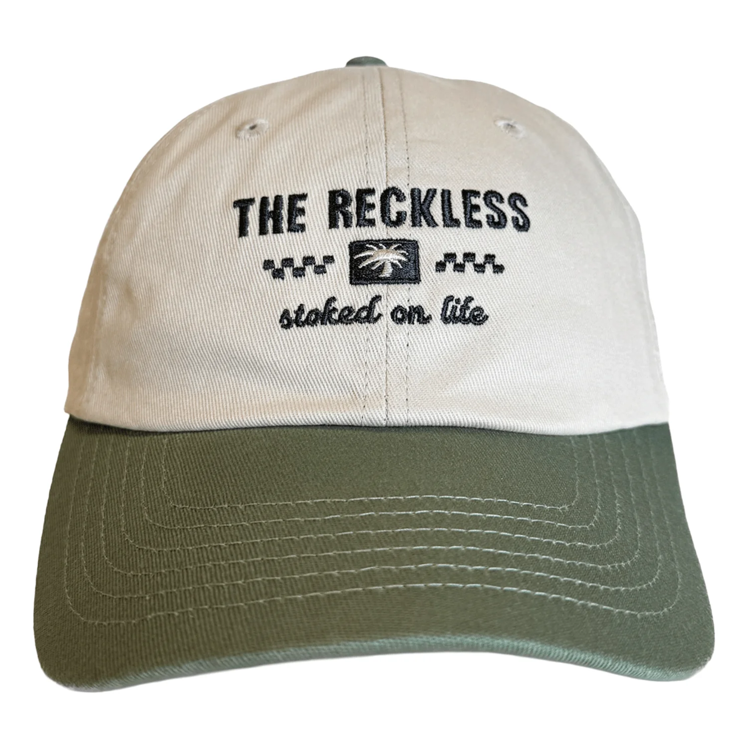 Notice the Reckless Stoked on Life Classic Cap Green/Sand - Image 2