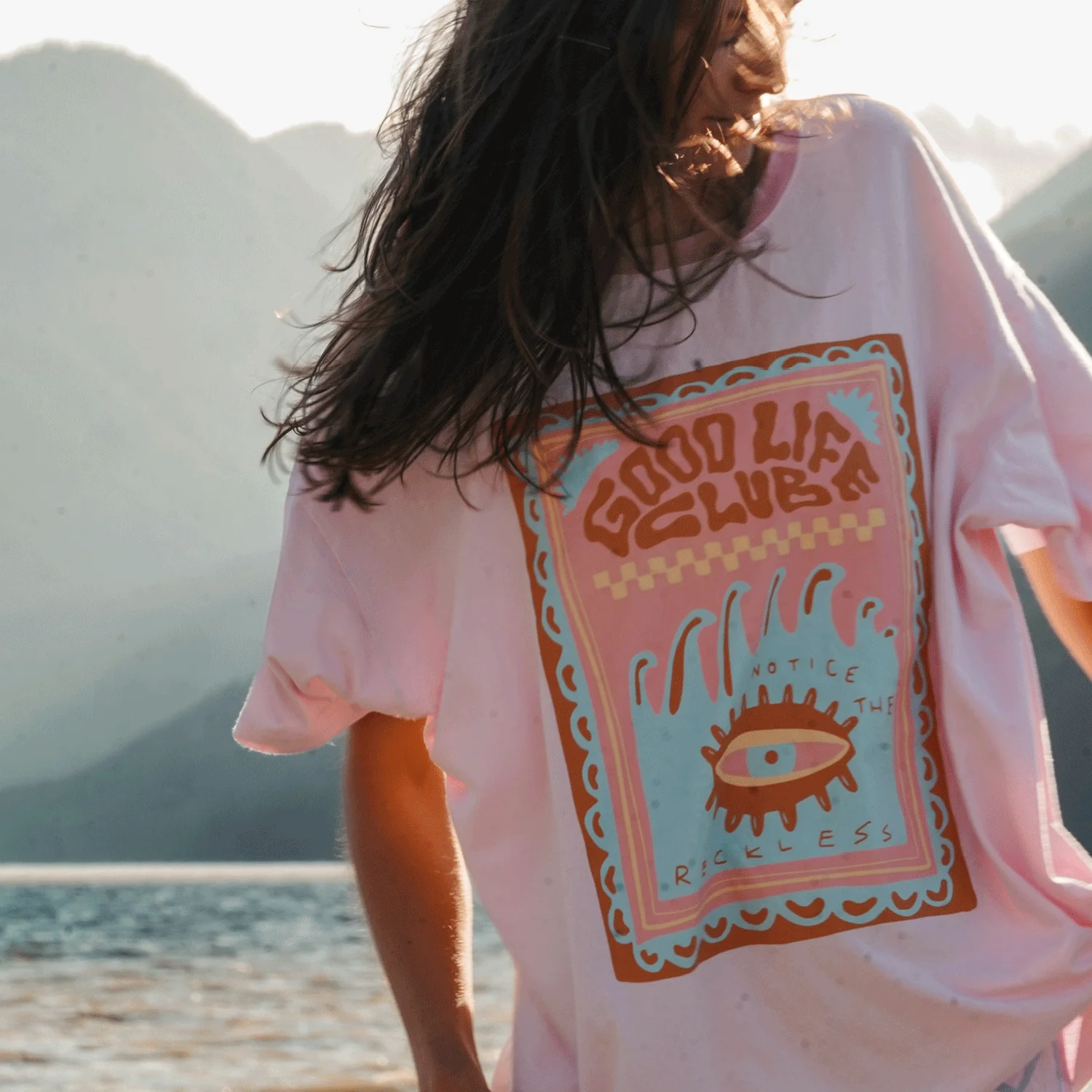 Notice the Reckless Women's Good Vibes Oversized T Shirt - Image 3