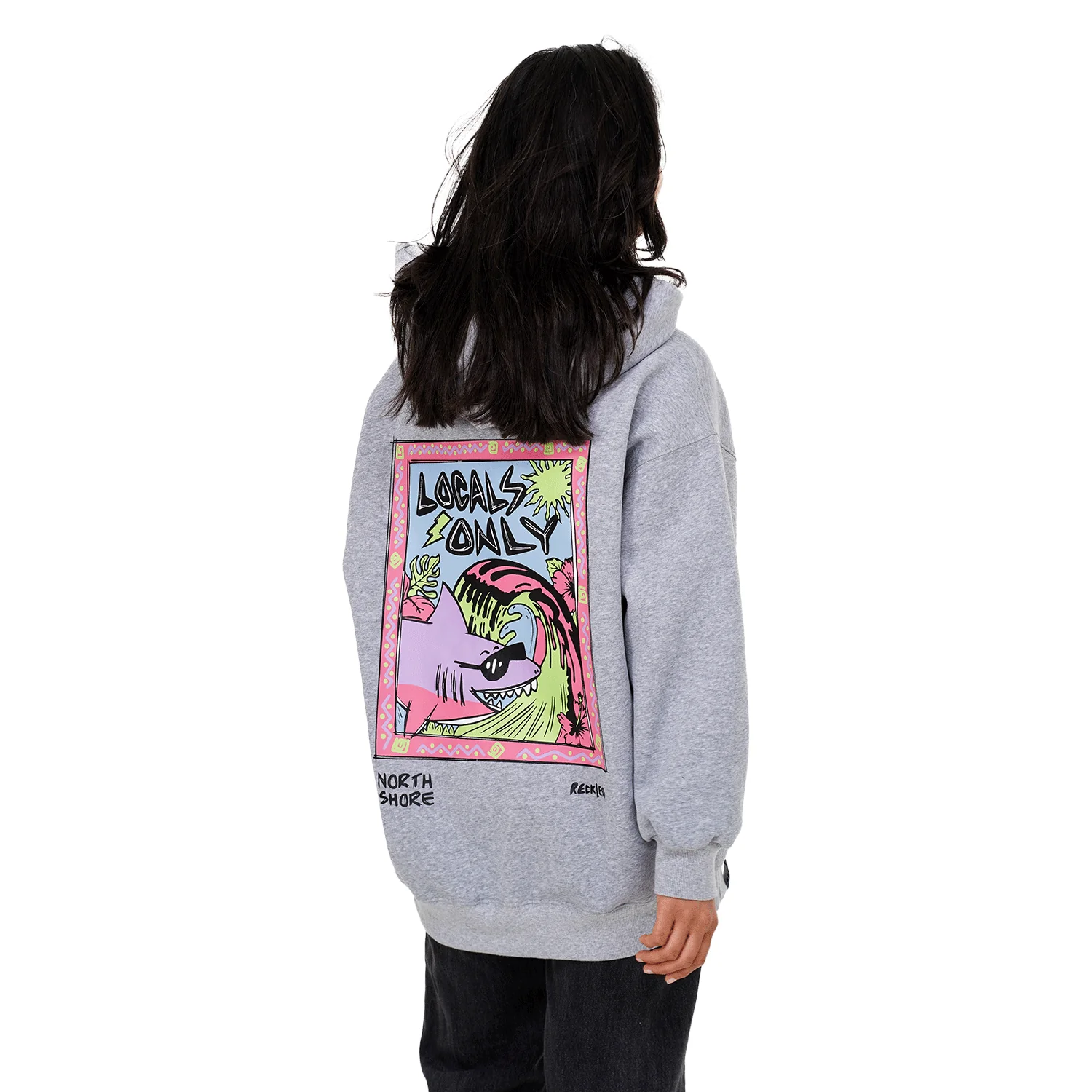 Notice the Reckless Women's Locals Only Drop Hoody - Image 2