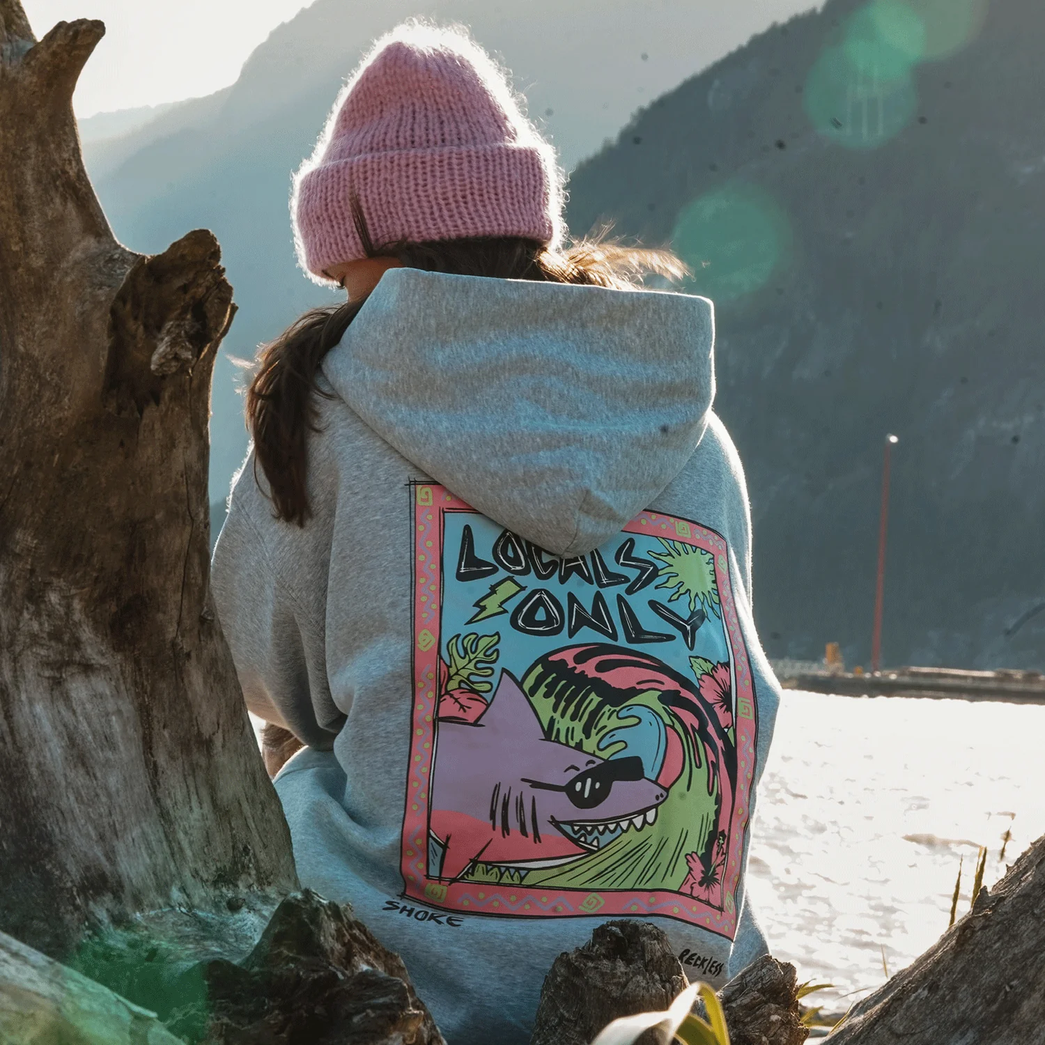 Notice the Reckless Women's Locals Only Drop Hoody - Image 4