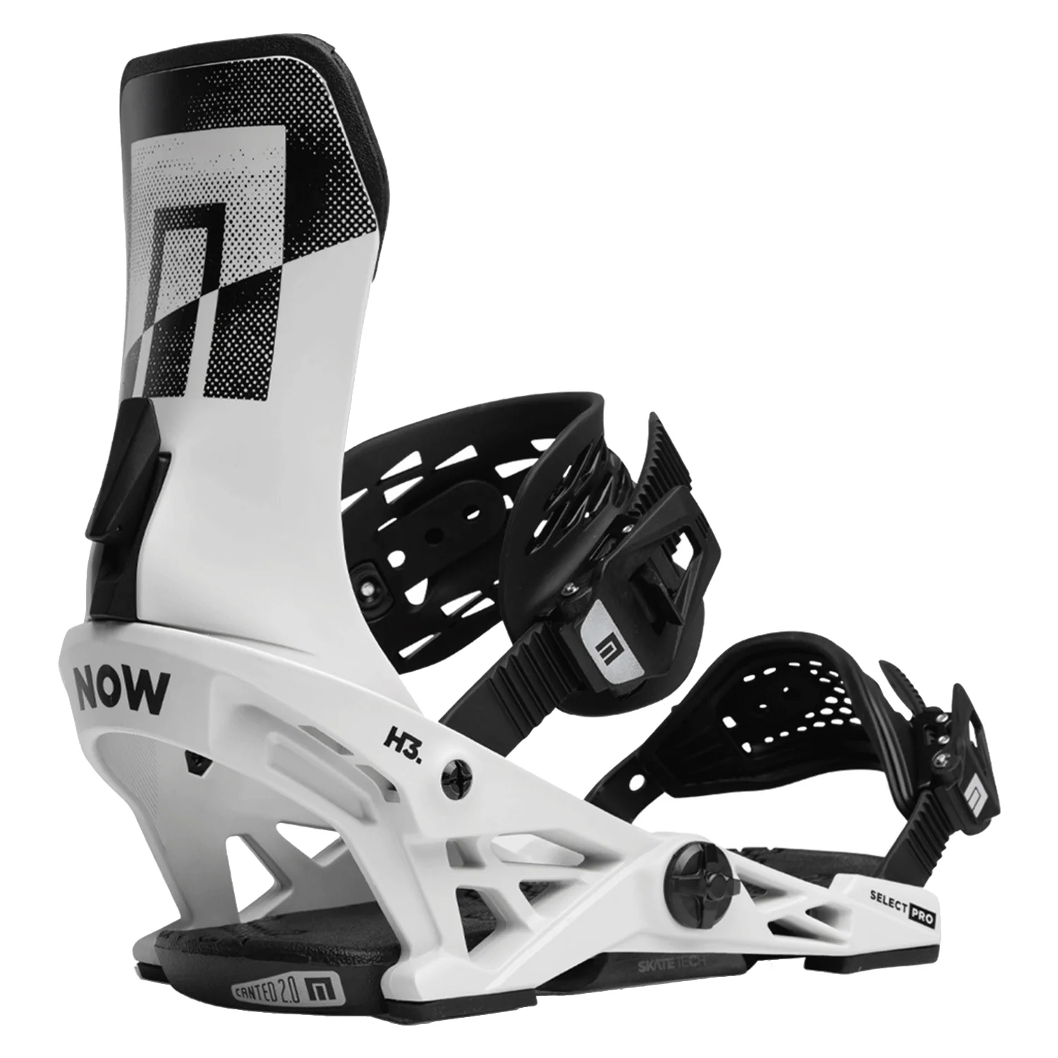 Now Men's Select Pro Snowboard Bindings 2024 Silver Grey - Image 2