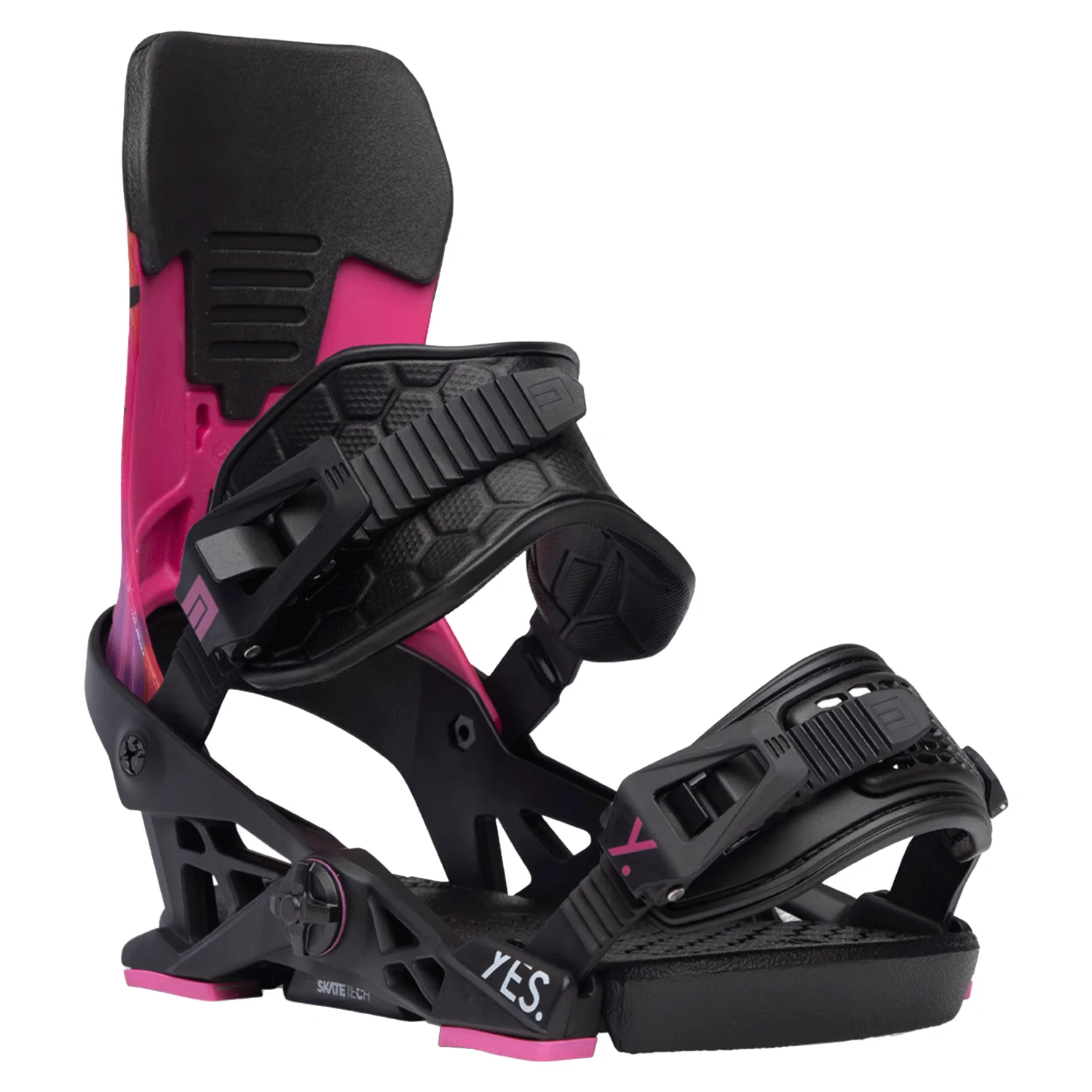Now Men's Yes Collab Snowboard Bindings 2024 Black/Pink - Image 2