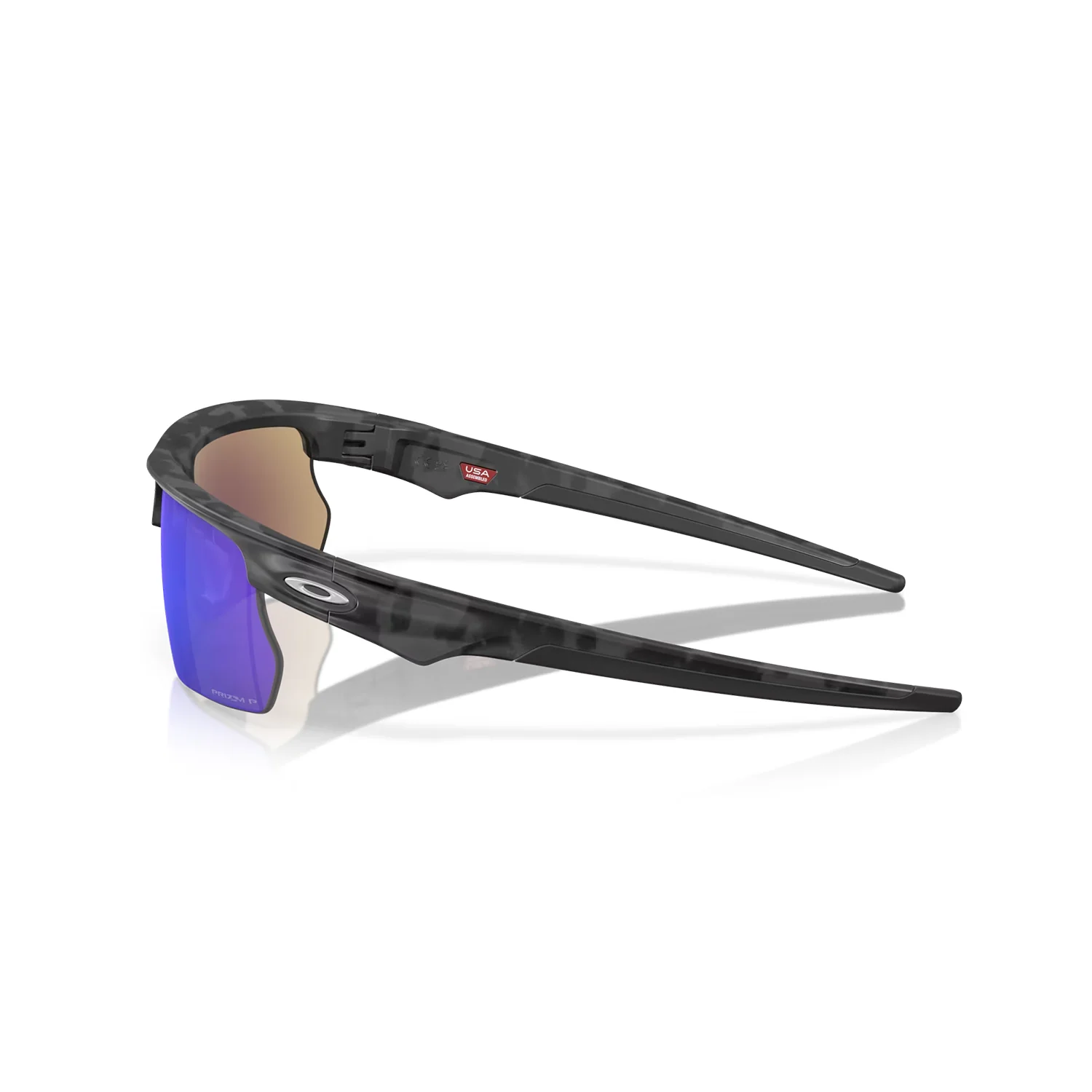 Oakley Bisphaera Sunglasses Matte Grey Camo/Prizm Sapphire Polarized - Image 3