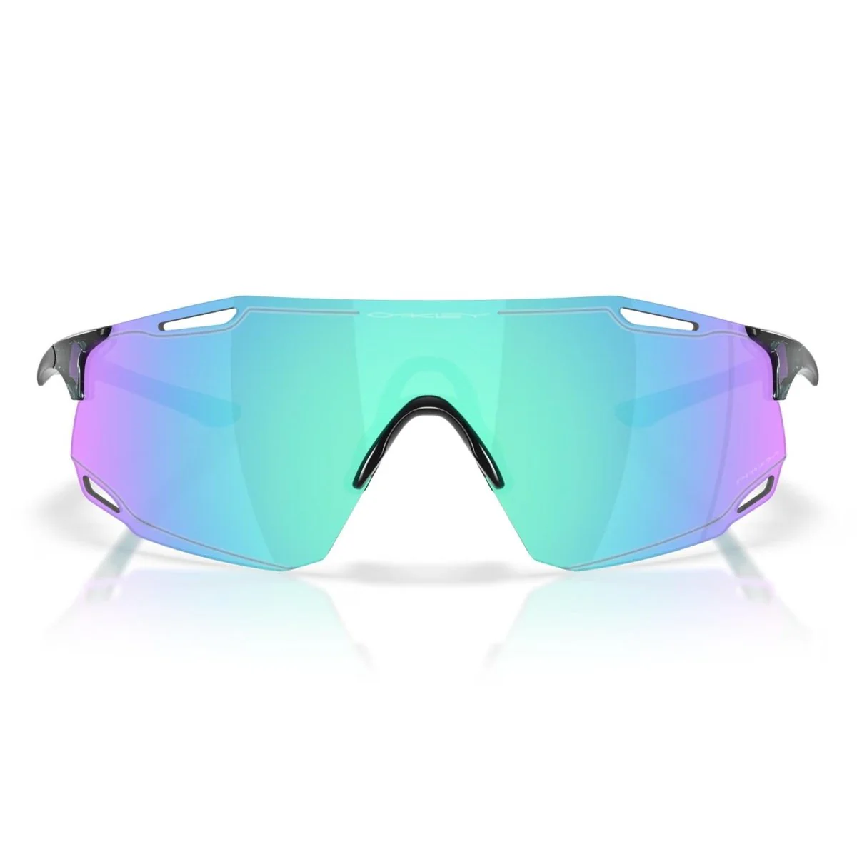 Oakley Cybr Dyno Sunglasses Polished Crystal Black/Prizm Sapphire - Image 2