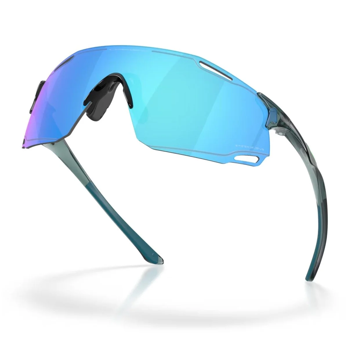 Oakley Cybr Dyno Sunglasses Polished Crystal Black/Prizm Sapphire - Image 4
