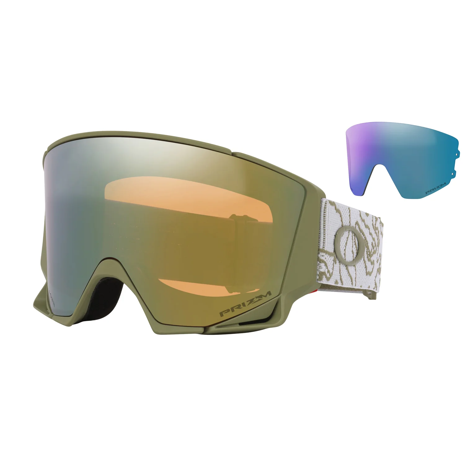 Oakley Flow Scape L Goggles Fern Camo/Prizm Sage Gold & Prizm Torch - Image 2