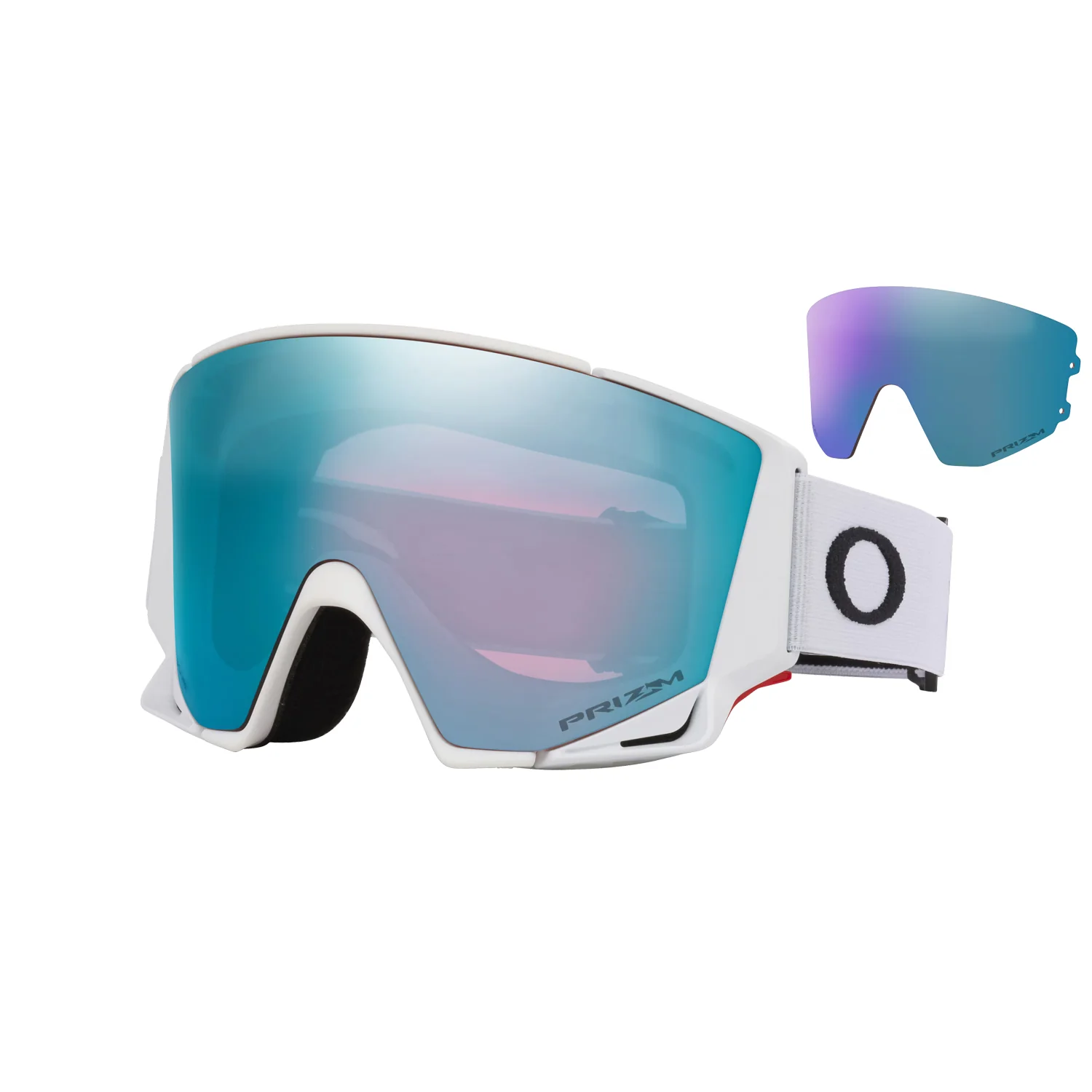 Oakley Flow Scape M Goggles Matte White/Prizm Sapphire + Prizm Iced - Image 2