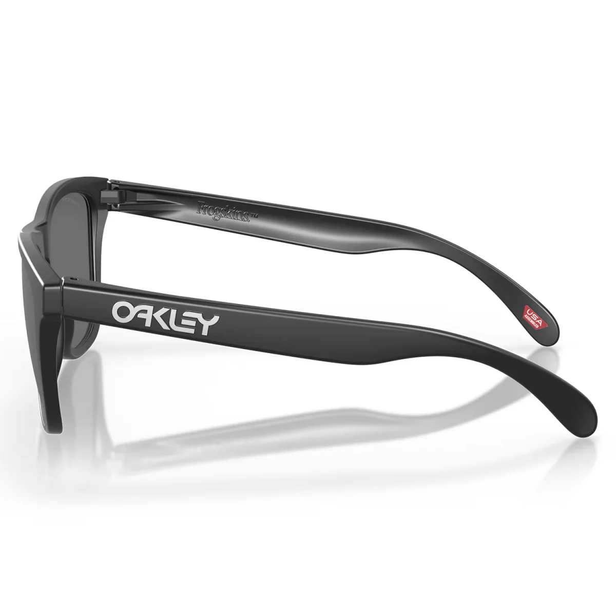 Oakley Frogskins Sunglasses Matte Black/Prizm Black Polarized - Image 2