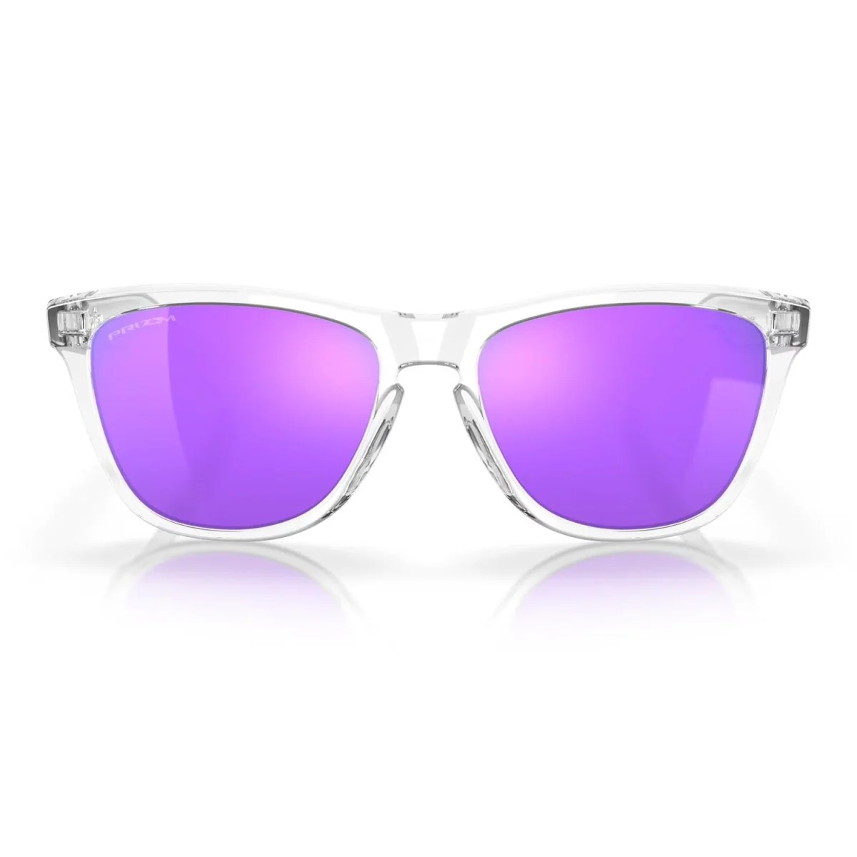 Oakley Frogskins Sunglasses Polished Clear/Prizm Violet - Image 2