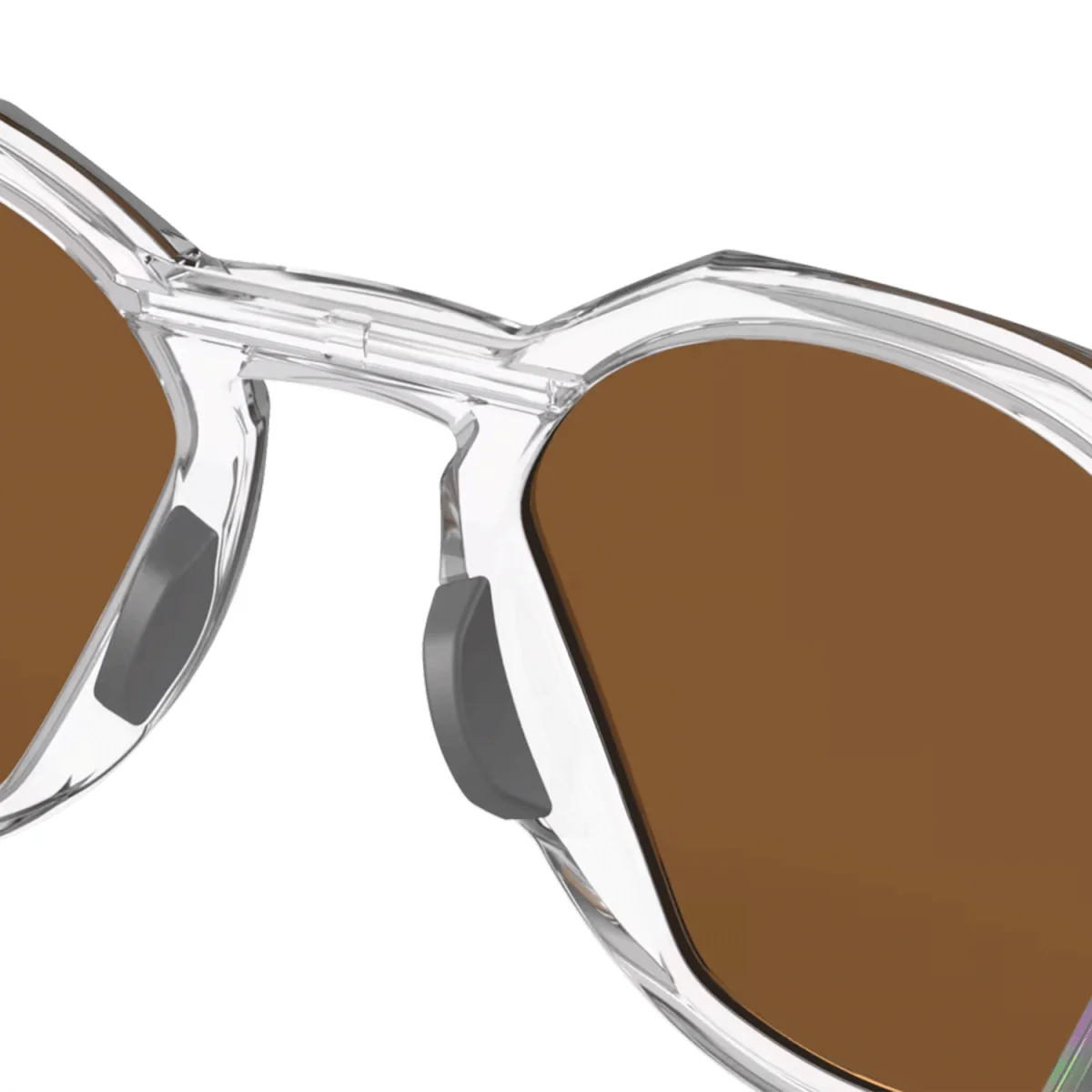 Oakley HSTN Metal Sunglasses Matte Clear/Prizm Violet - Image 3