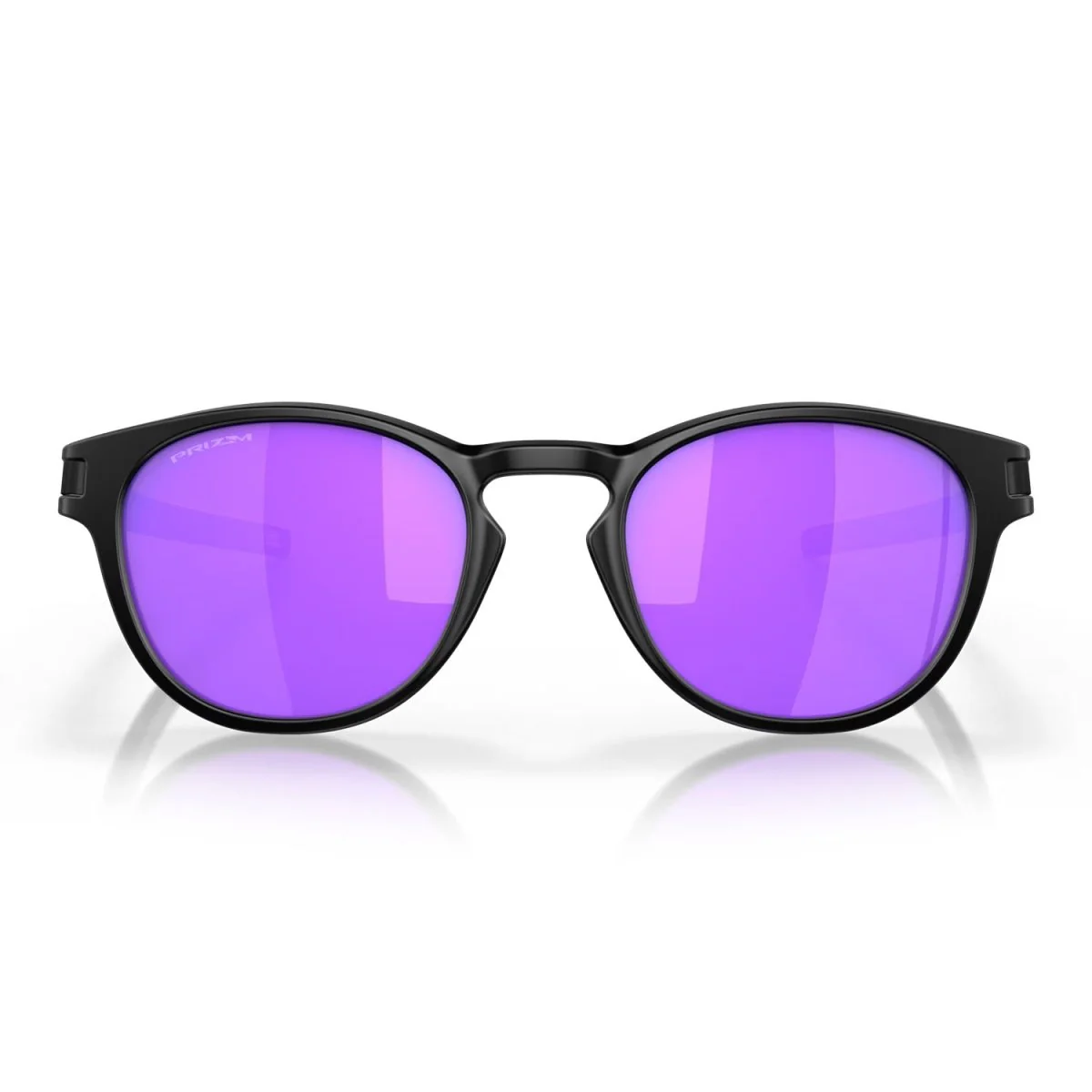 Oakley Latch Sunglasses Matte Black/Prizm Violet Iridium - Image 2