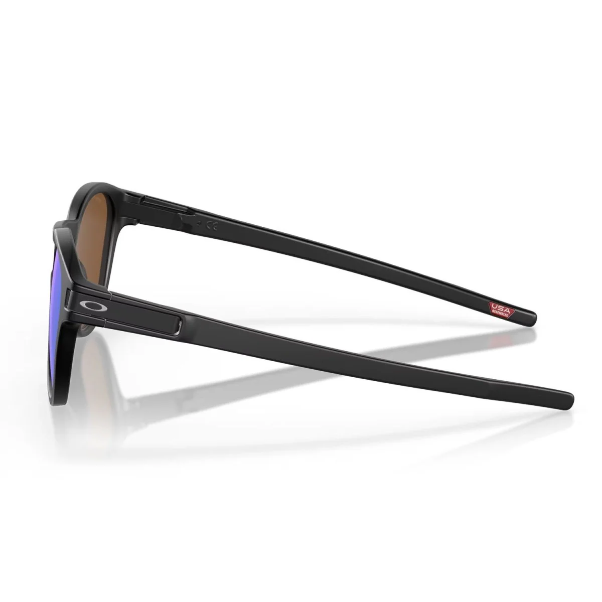 Oakley Latch Sunglasses Matte Black/Prizm Violet Iridium - Image 3