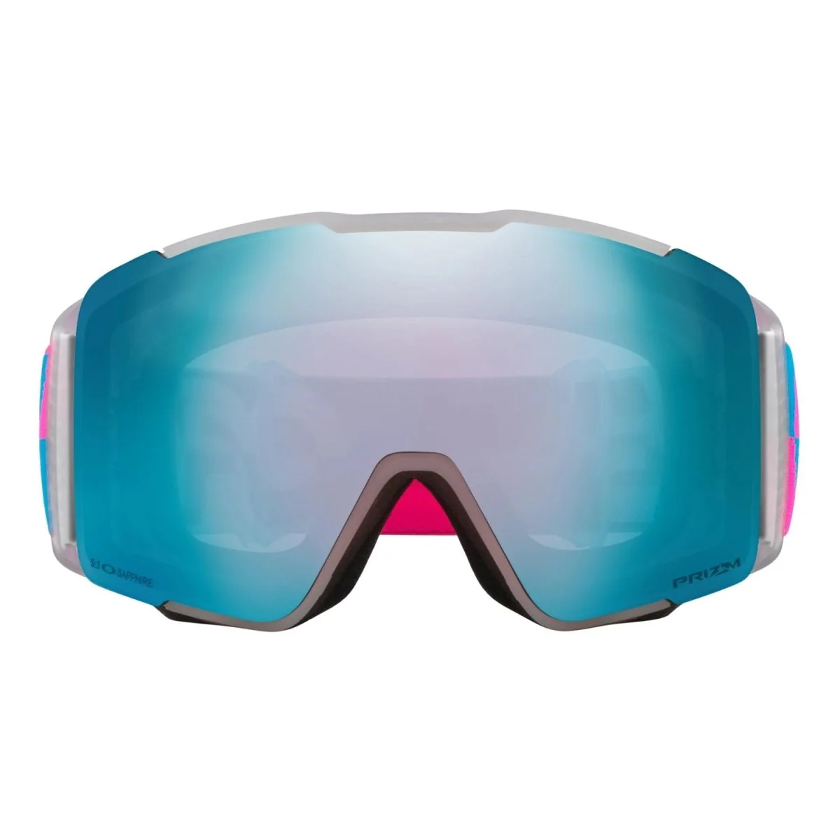 Oakley Line Miner Pro L Low Bridge Fit Goggles Blue Pink Duality/Prizm Sapphire Iridium + Prizm Iced Iridium - Image 2