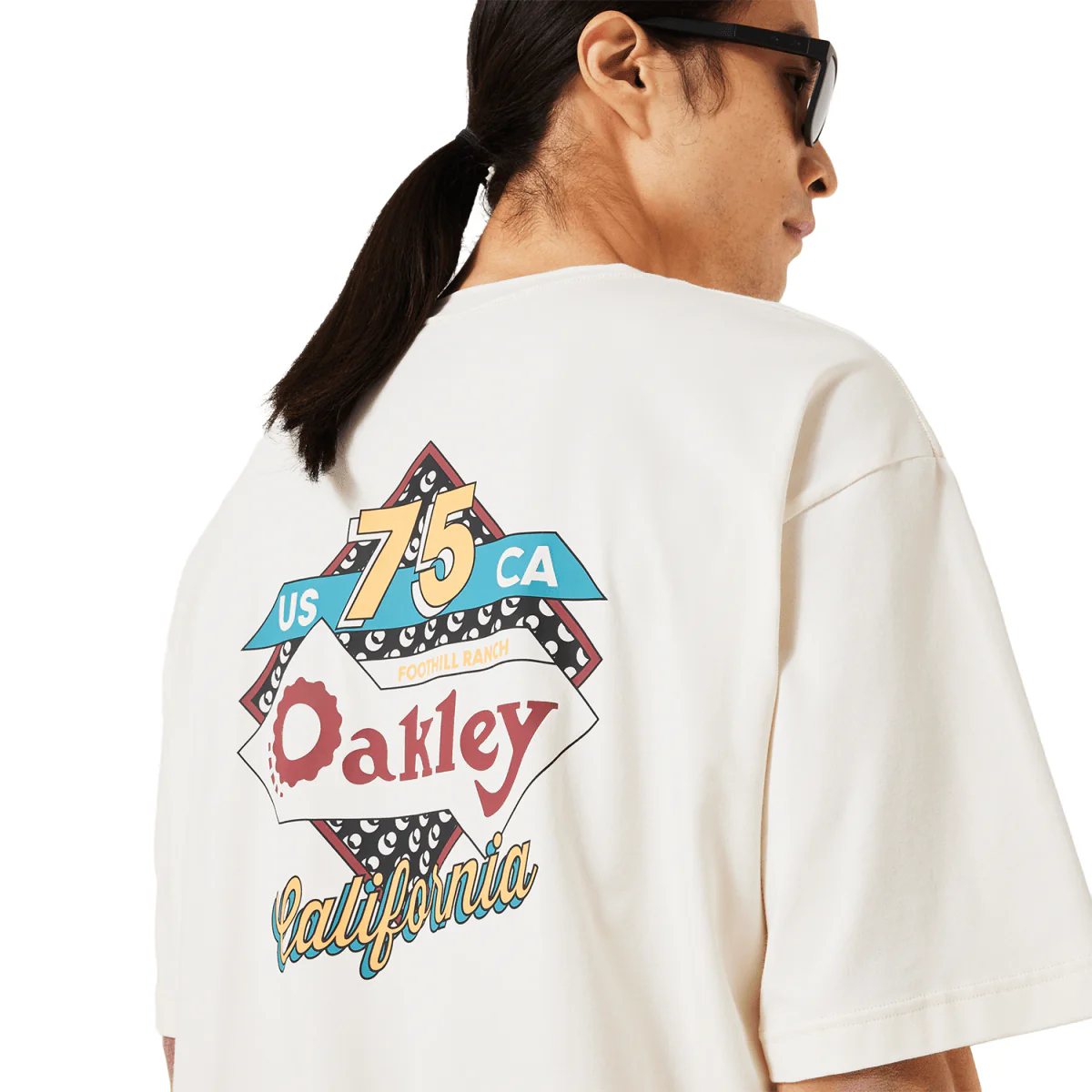 Oakley Men's EN New Retro Motel 2.0 T-Shirt Ceramic White - Image 5