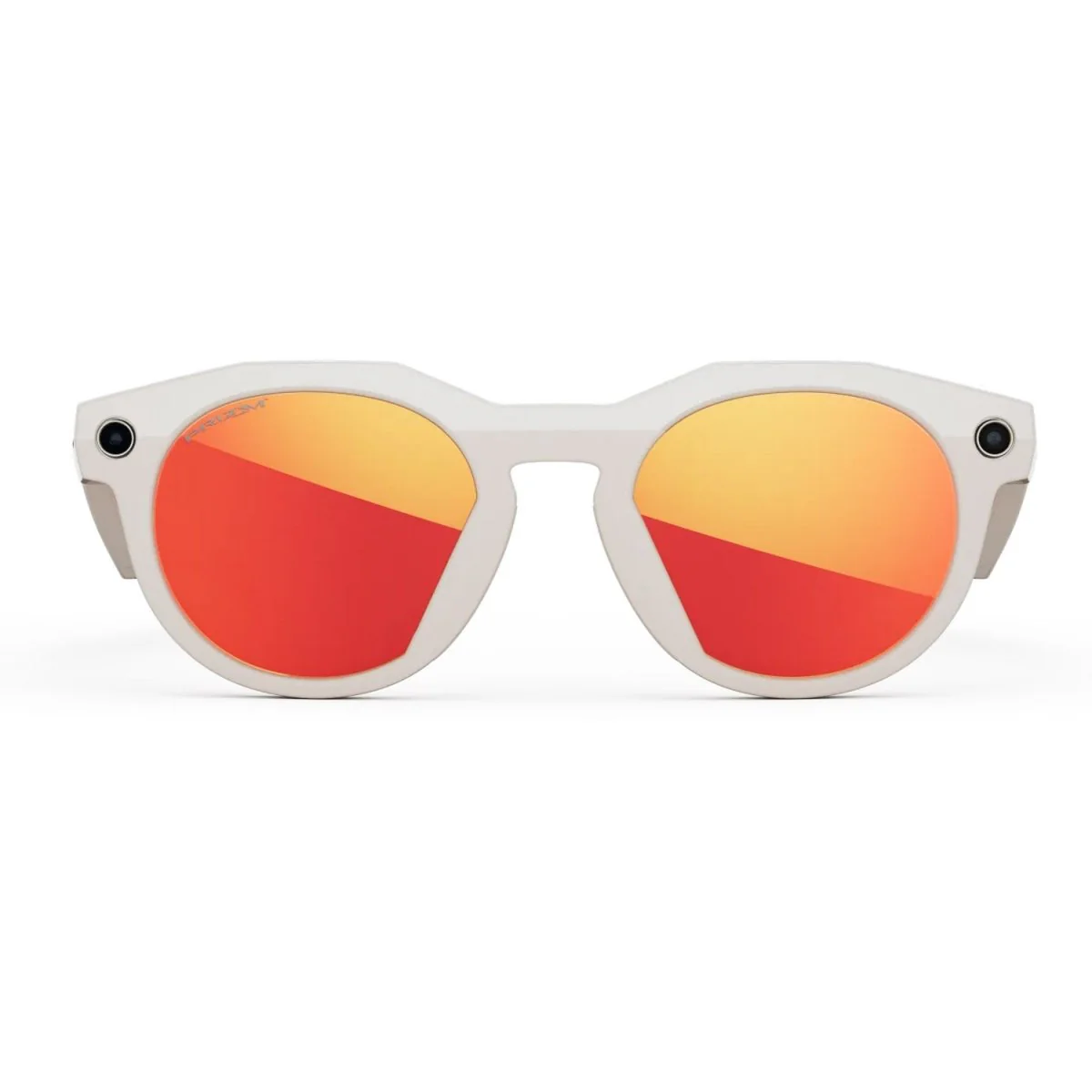 Oakley Meta HSTN Sunglasses Warm Grey/Prizm Ruby - Image 3