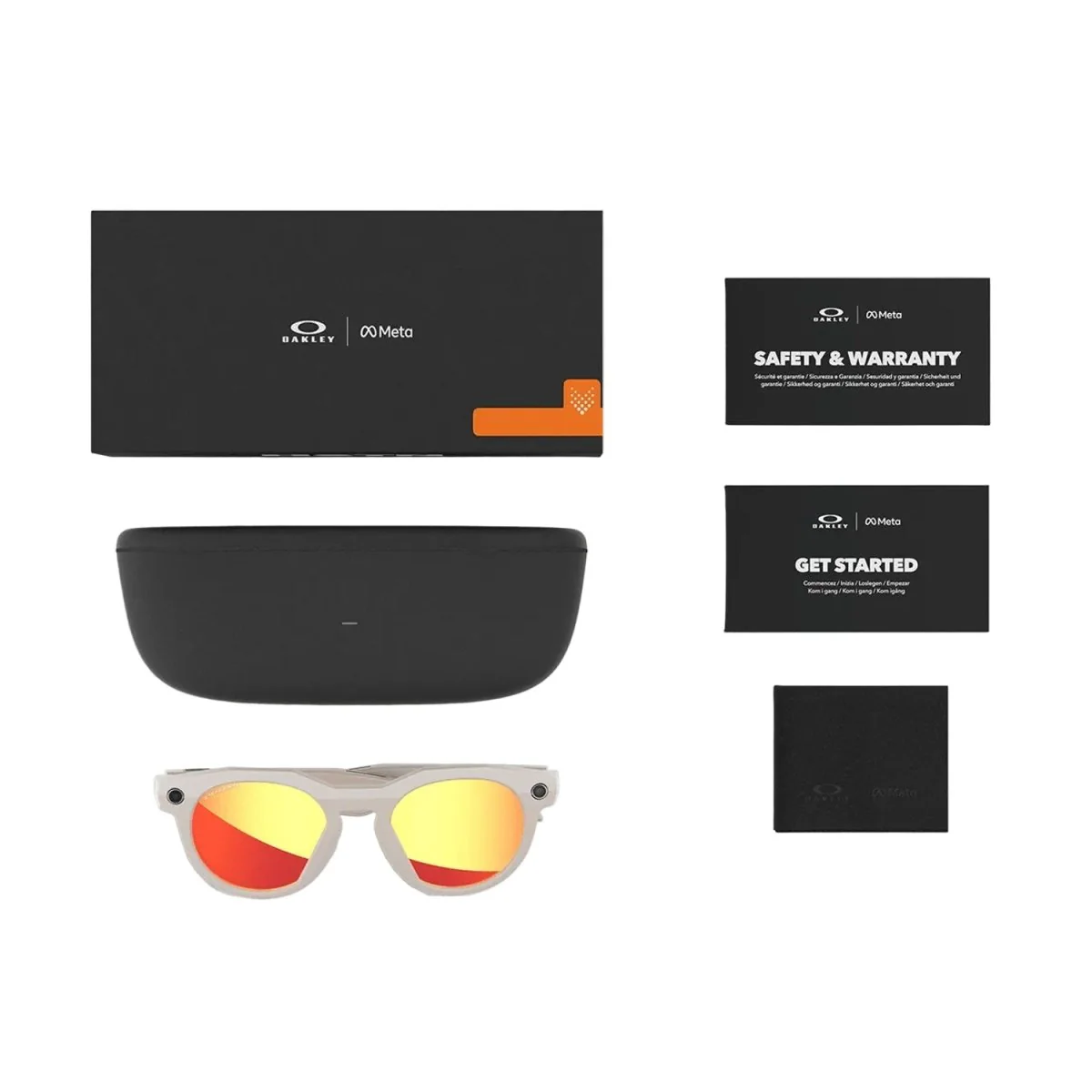 Oakley Meta HSTN Sunglasses Warm Grey/Prizm Ruby - Image 4