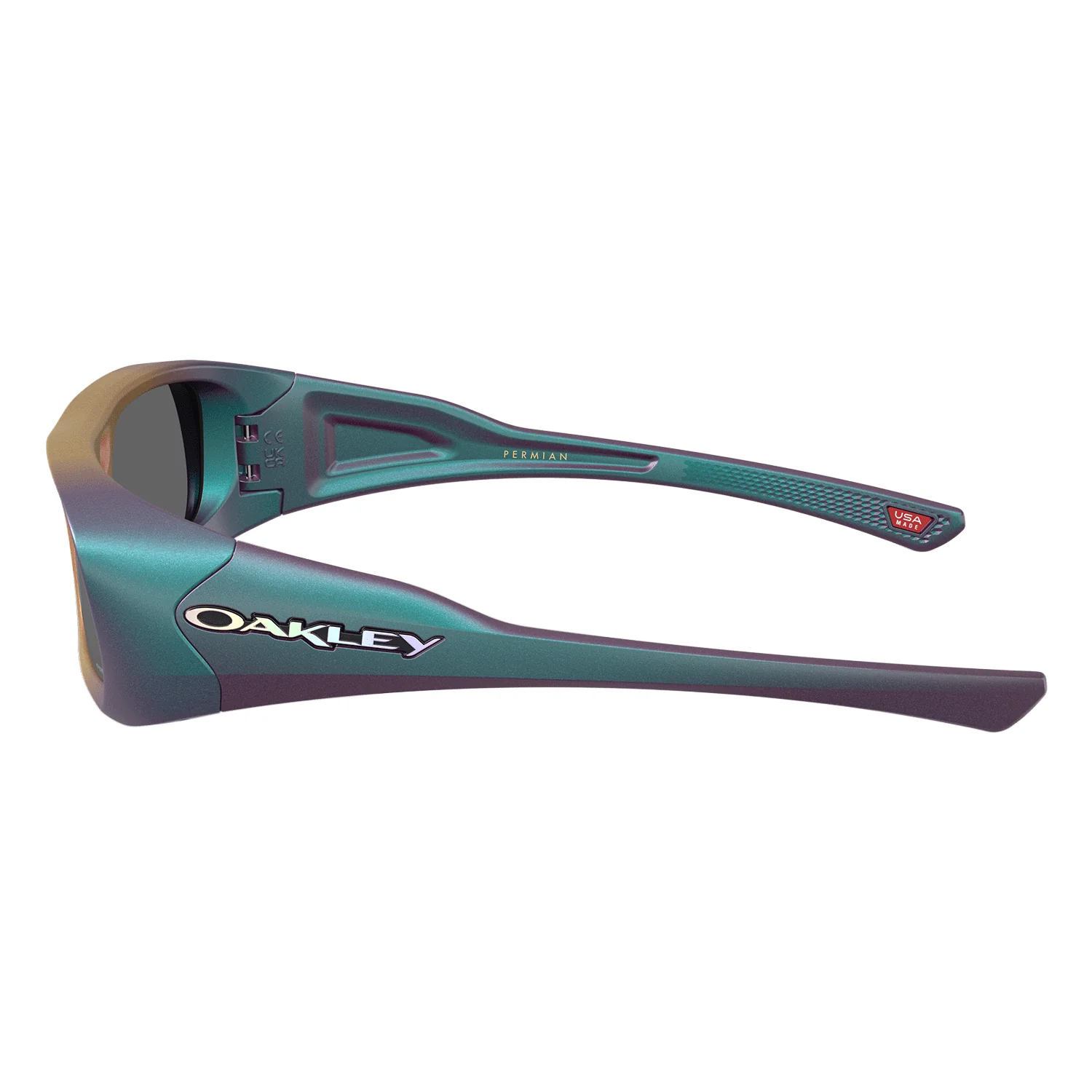 Oakley Permian Aura Collection Sunglasses Purple Green Colourshift - Image 2