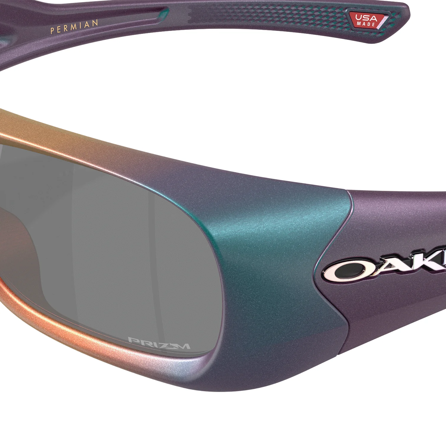 Oakley Permian Aura Collection Sunglasses Purple Green Colourshift - Image 5