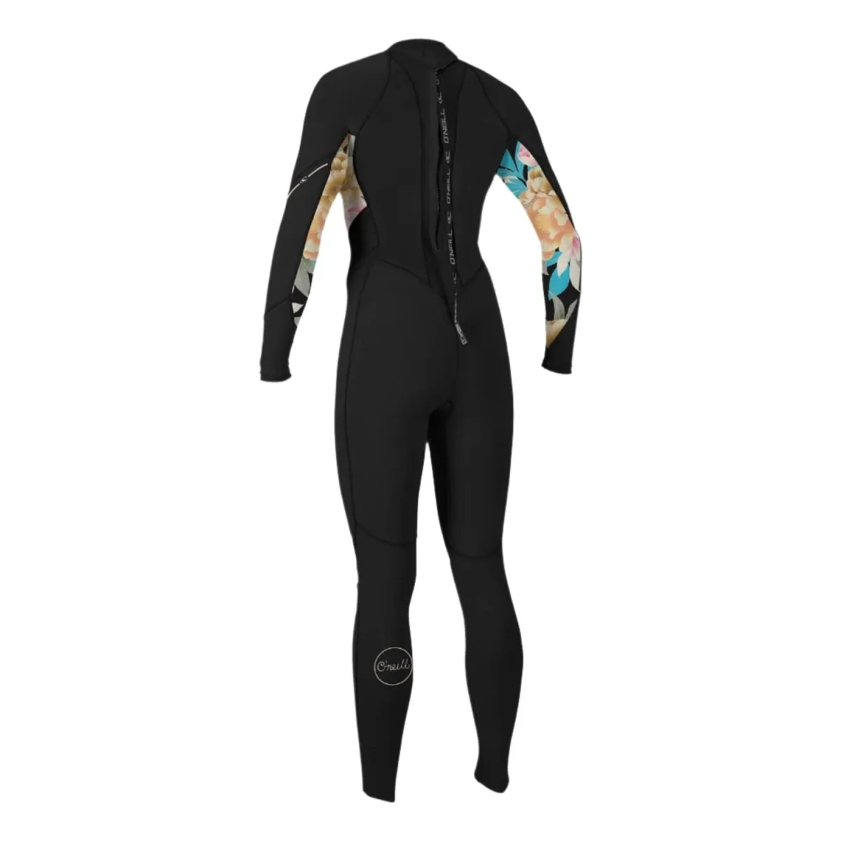 O'Neill Women's Bahia 3/2mm Back Zip Full Suit Black/Mikahflor/Black - Image 2