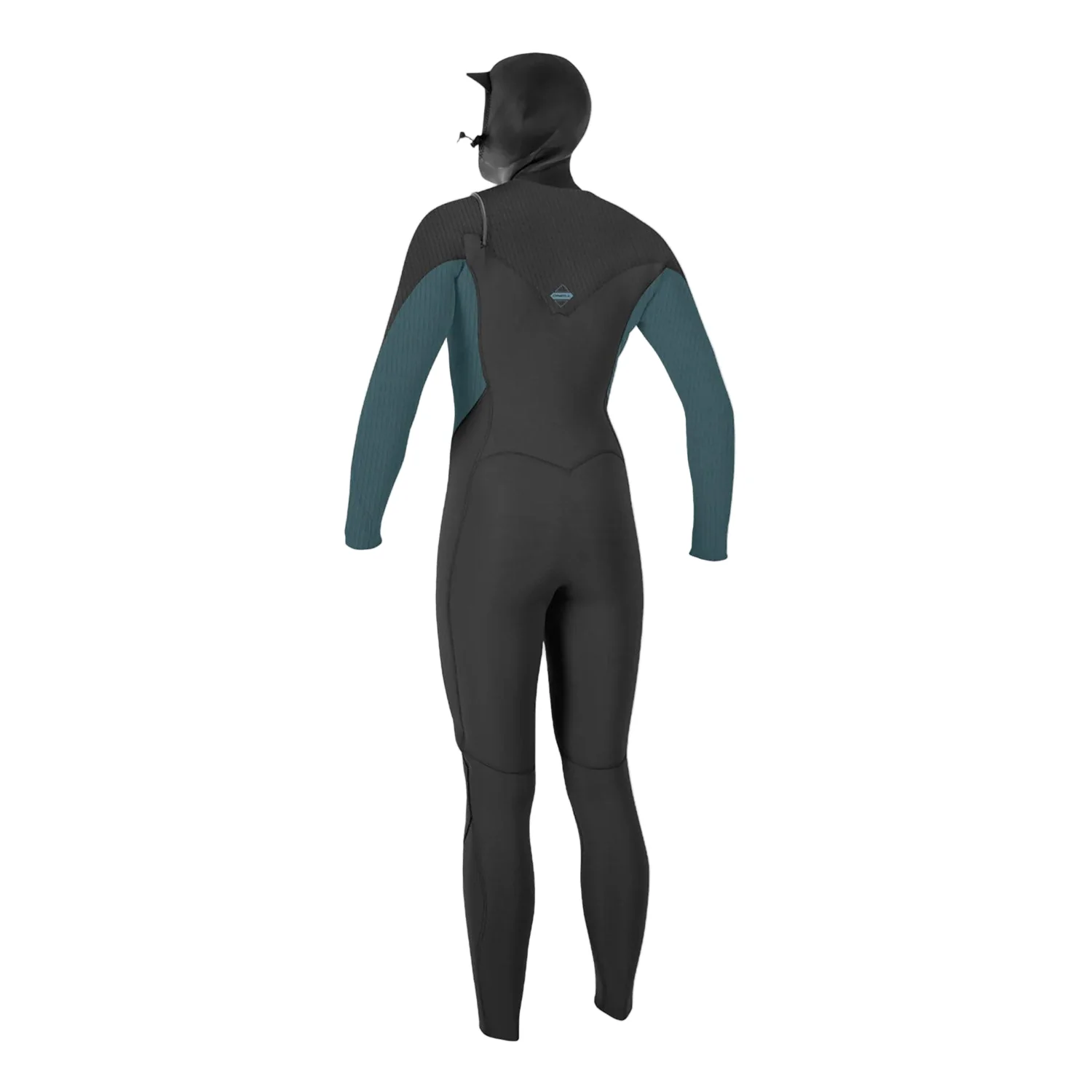 O'Neill Women's Hyperfreak 5.5/4mm Hooded Chest Zip Wetsuit Graphite/Dusty Blue - Image 2