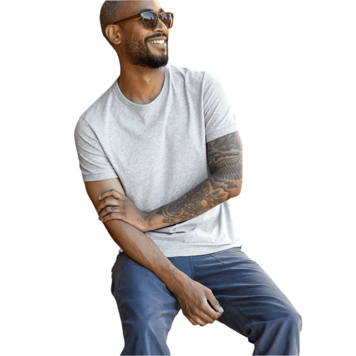 Outerknown Men's Sojourn T Shirt Heather Grey - Image 3