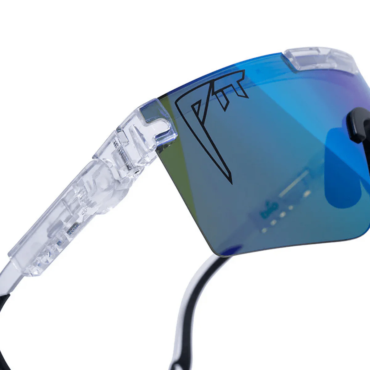 Pit Viper The Original 2.0 Wide Sunglasses The Bio Clear Original/Polarized Blue-Green - Image 2