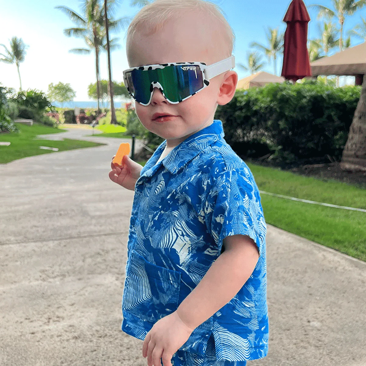 Pit Viper The Baby Vipes Sunglasses The Cowabunga/Blue-Green - Image 2