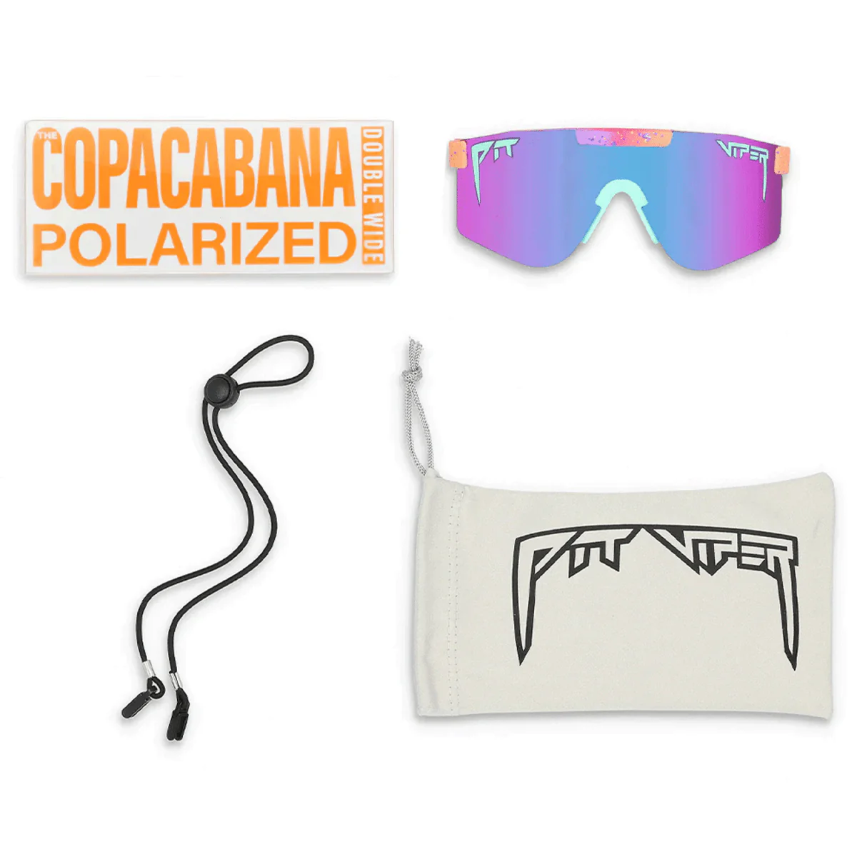 Pit Viper The Original Wide Sunglasses The Copacabana/Polarized Blue-Purple - Image 2