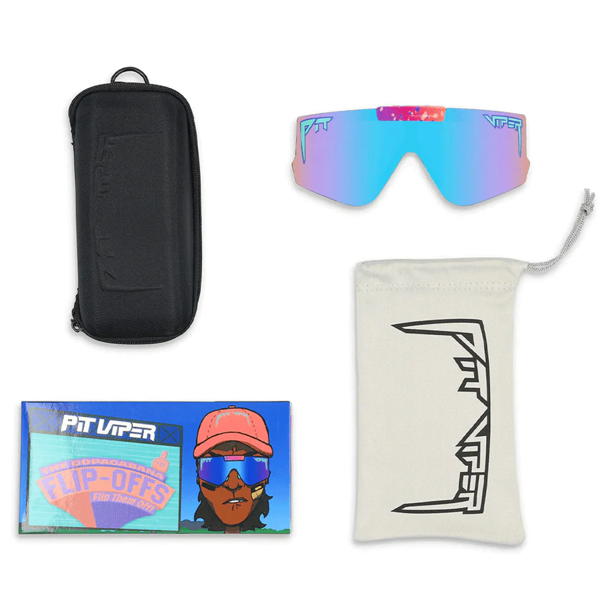 Pit Viper The Flip-Offs Sunglasses The Copacabana/Blue-Purple - Image 3