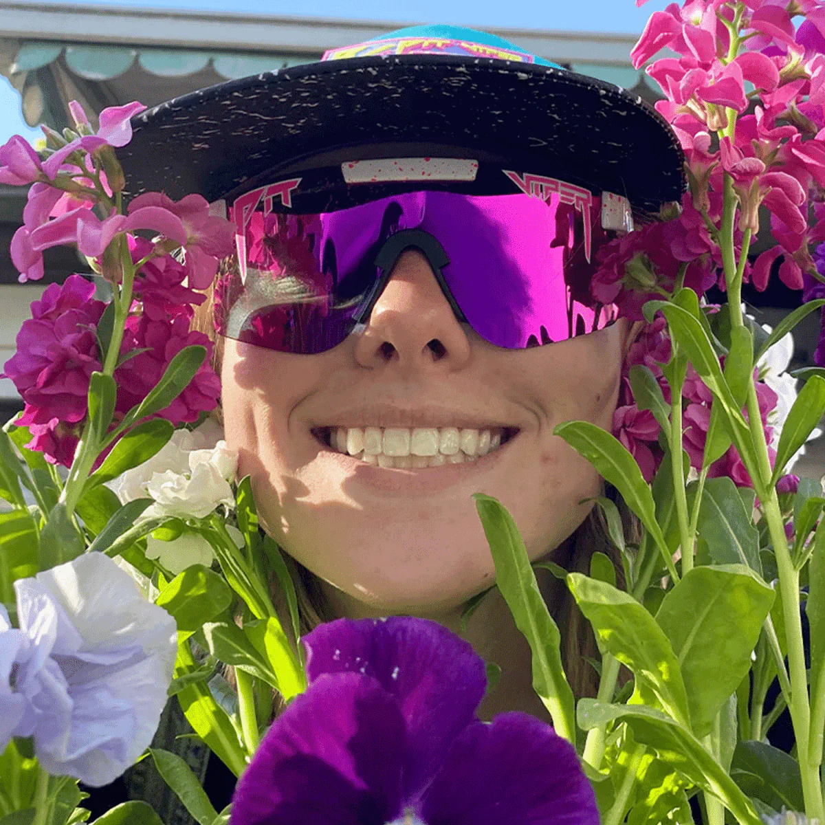 Pit Viper The Original Narrow Sunglasses The LA Brights/Polarized Pink - Image 2