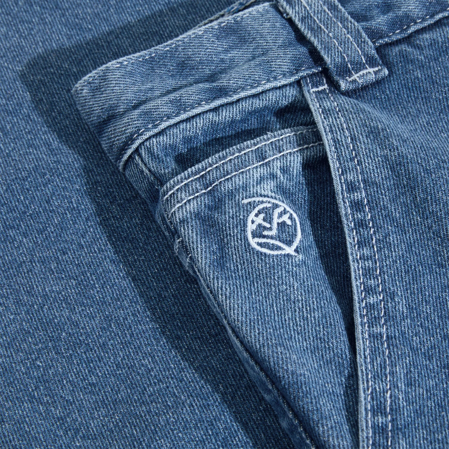 Polar Men's Big Boy Work Pants Blue Wash - Image 3