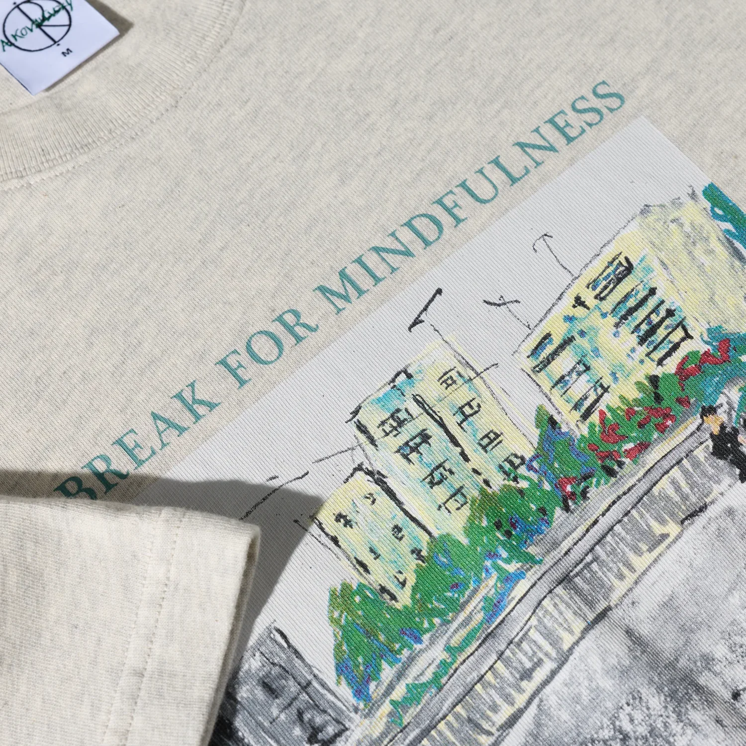 Polar Men's Mindfulness T-Shirt Ivory Grey Melange - Image 3