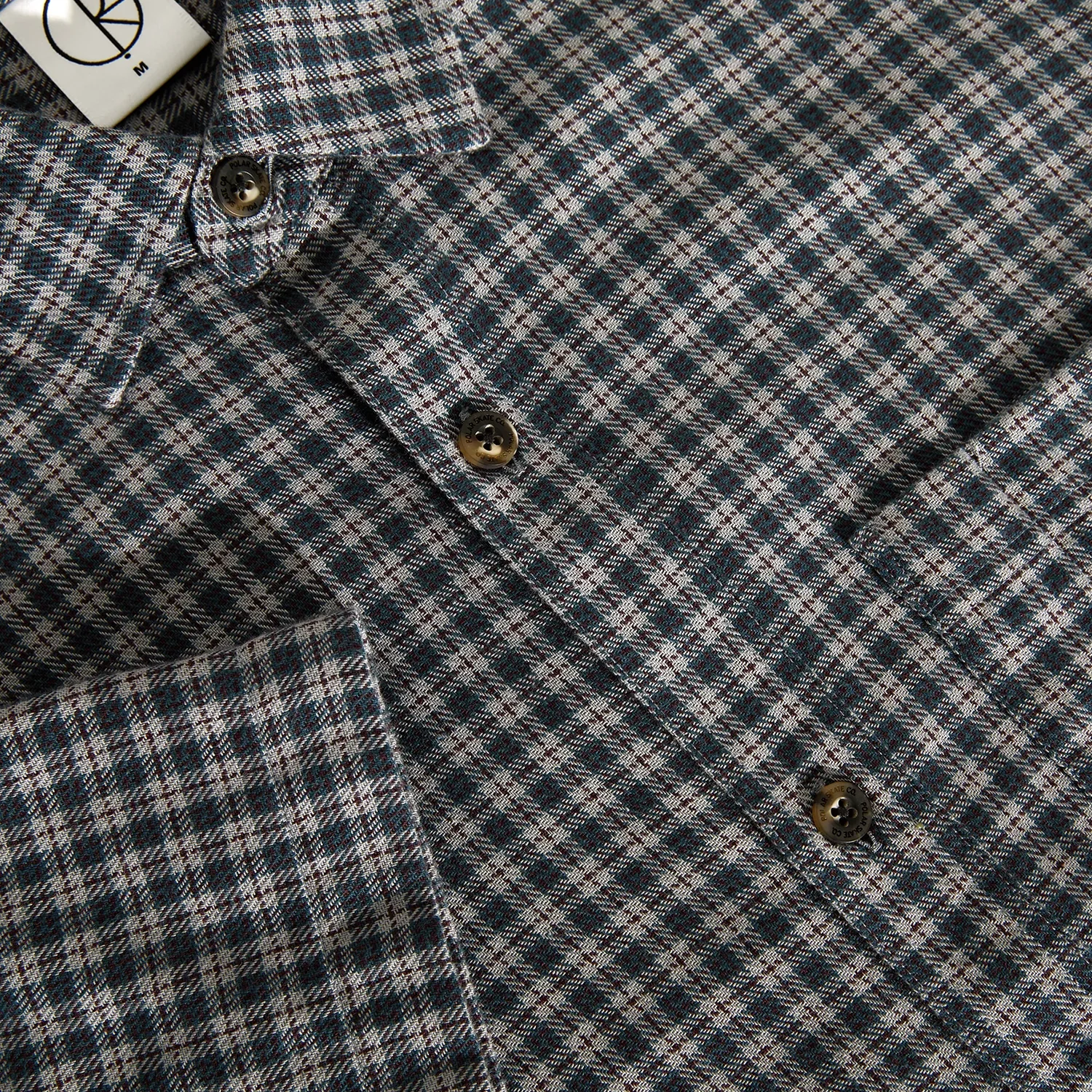 Polar Men's Mitchell Shirt Petrol/Bordeaux - Image 3