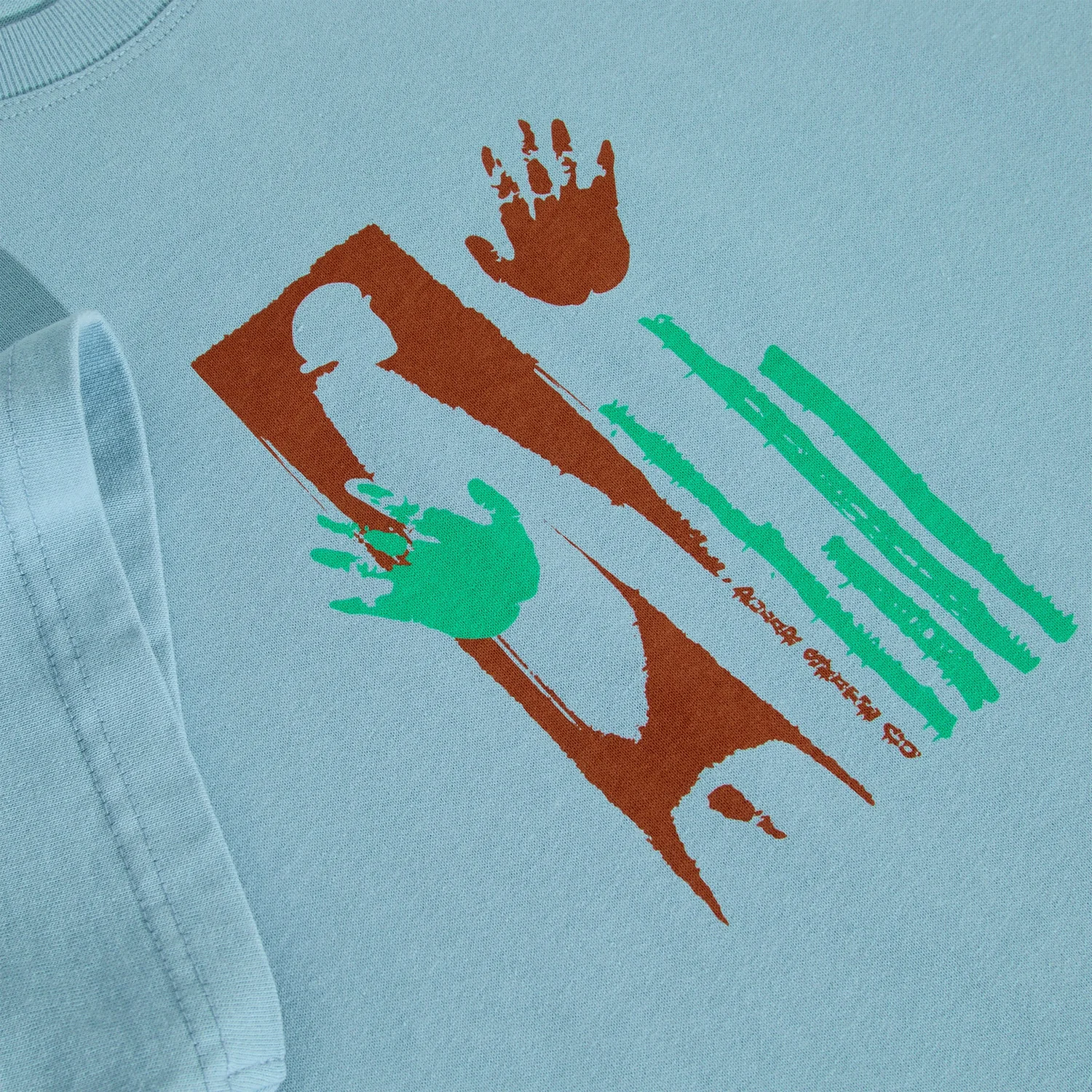 Polar Men's Sitting Hands T Shirt Sky Blue - Image 3