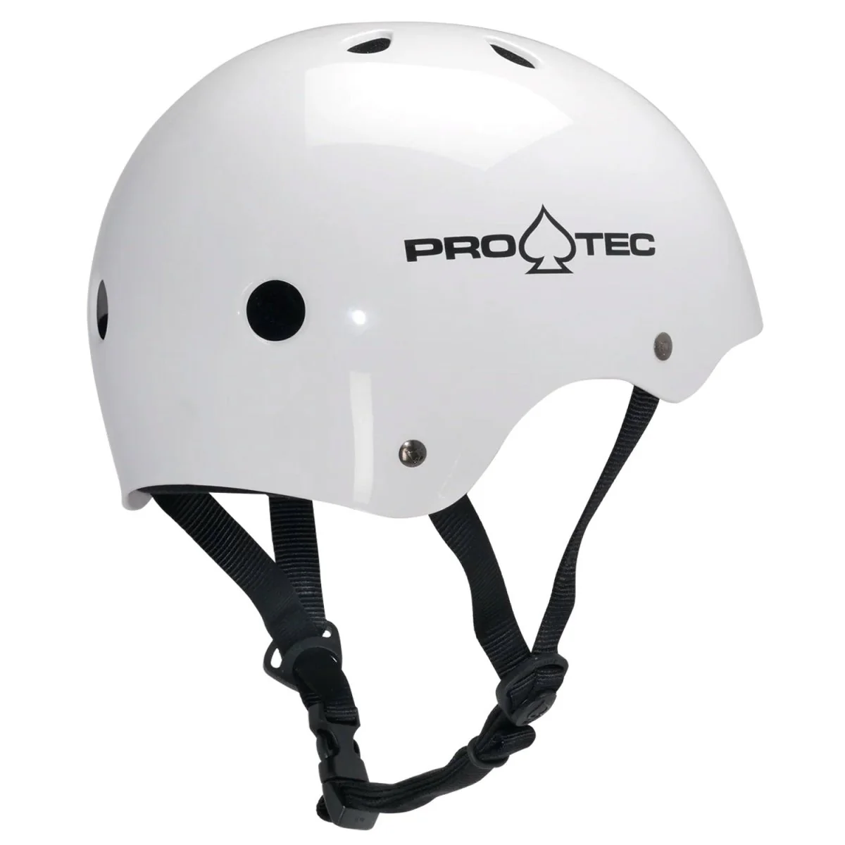 Pro-tec Classic Certified Gloss White Skate Helmet - Image 2