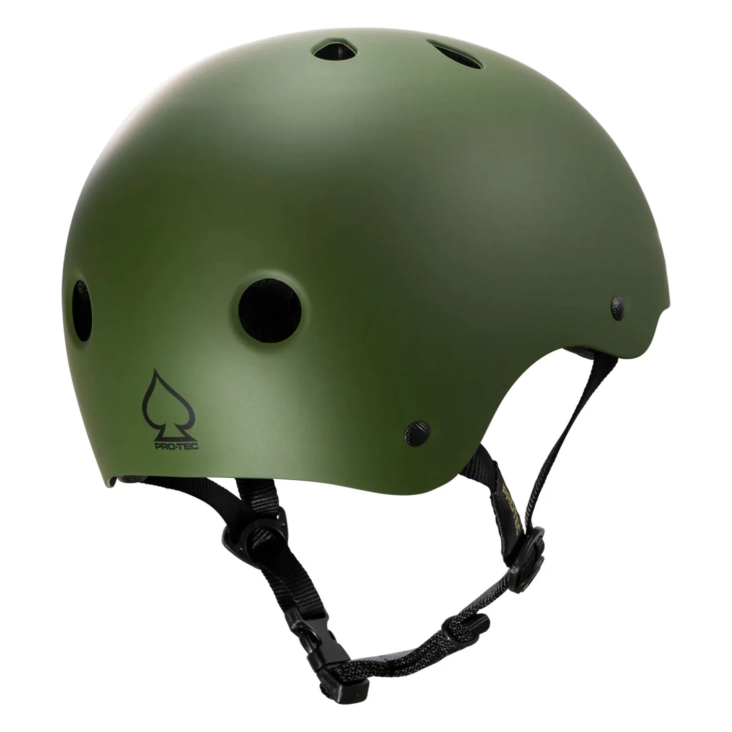 Pro-Tec Classic Certified Matte Olive Skate Helmet - Image 2