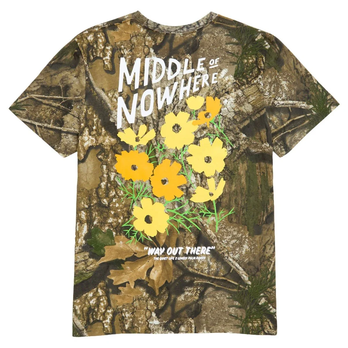 Quiet Life Men's Lonely Palm Middle Of Nowhere T-Shirt Camo - Image 2