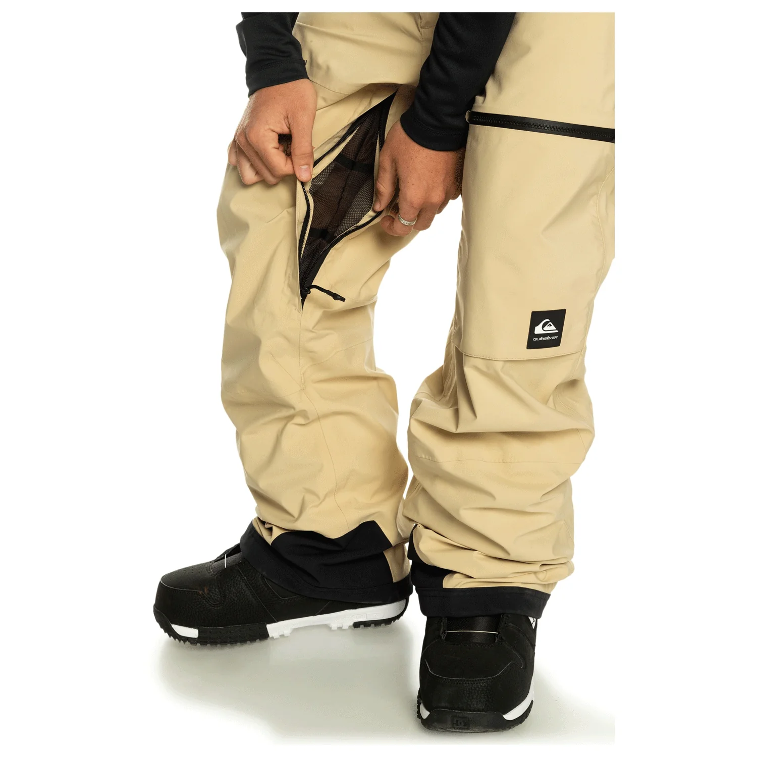 Quiksilver Men's Altostratus Stretch Gore-tex Bib Pant 2024 Pale Khaki - Image 3