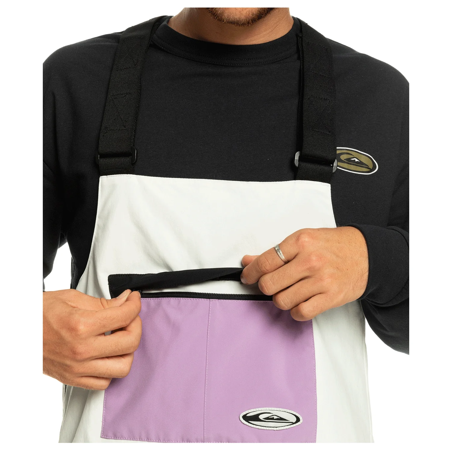 Quiksilver Men's Fly High Bib Pant 2024 Nimbus Cloud - Image 5