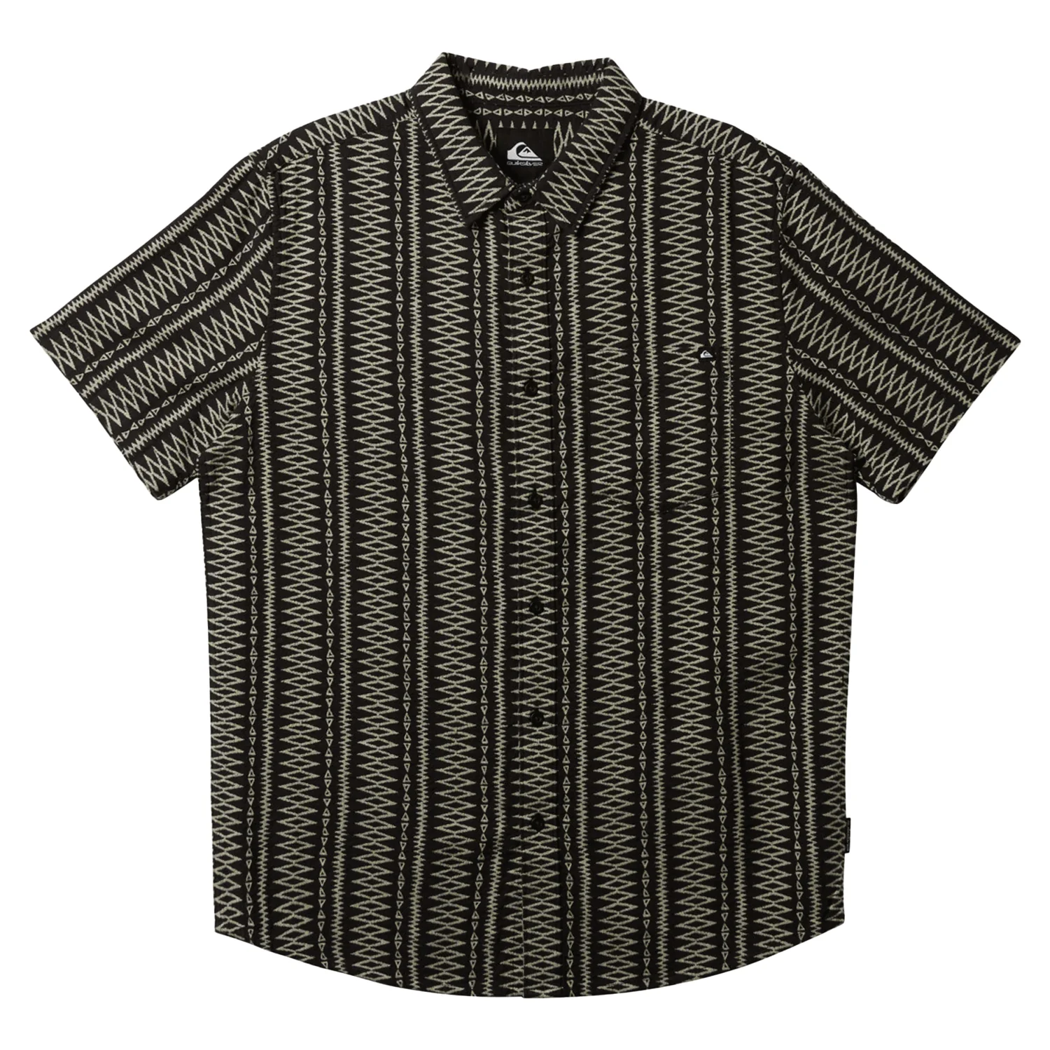 Quiksilver Men's Vibrations Classic S/S Shirt Tarmac Dobby Jacquard - Image 3