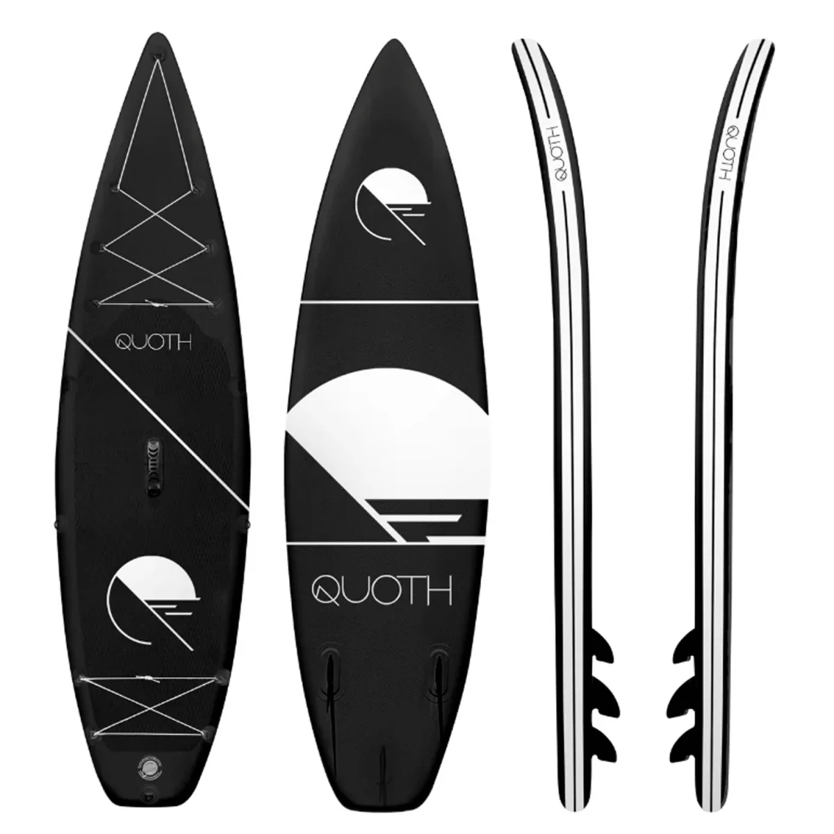 Quoth 11'0" Byrne Inflatable SUP + Kit Black - Image 2