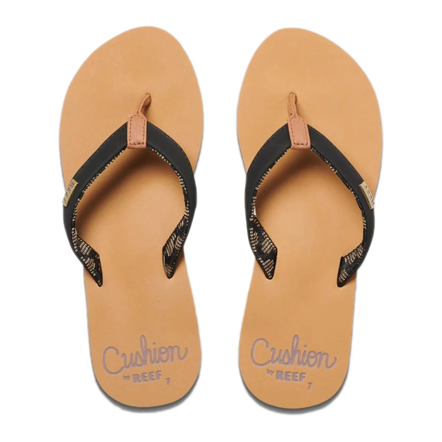 Reef Women's Cushion Sands Sandal Black/Tan - Image 2