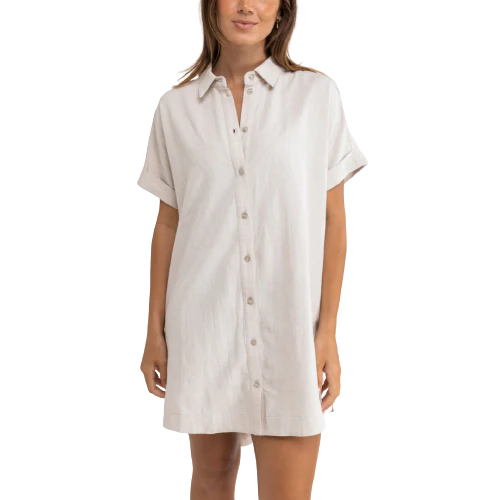 Rhythm Classic Linen Shirt  Dress - Image 2