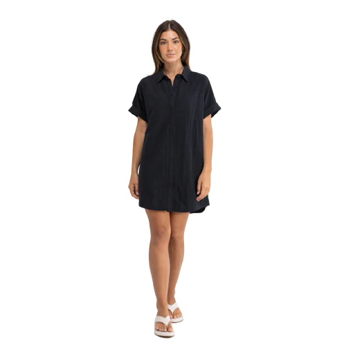 Rhythm Classic Linen Shirt  Dress - Image 5